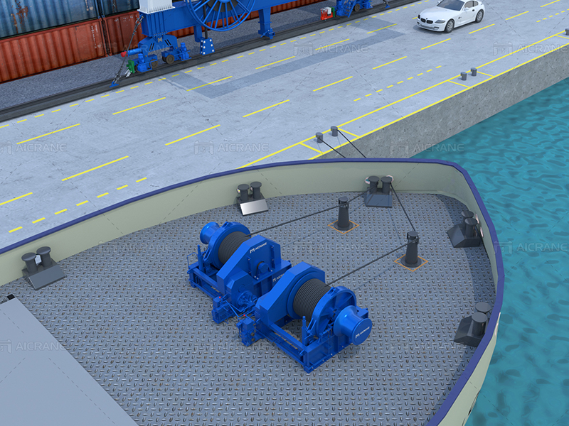 Mooring Winch for Ships