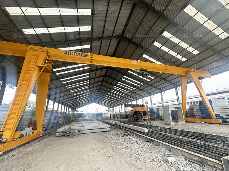 single girder gantry crane for precast concrete production