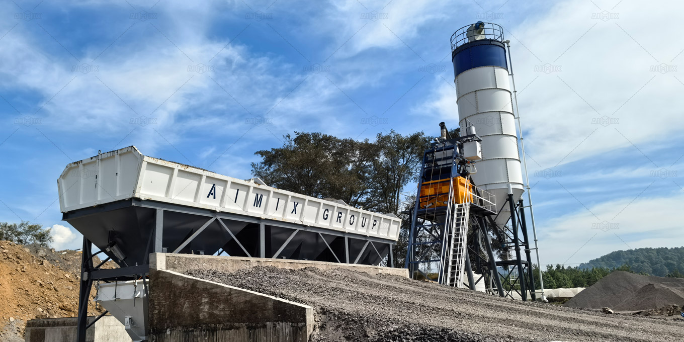 AJ50 Concrete Batching Plant Operation