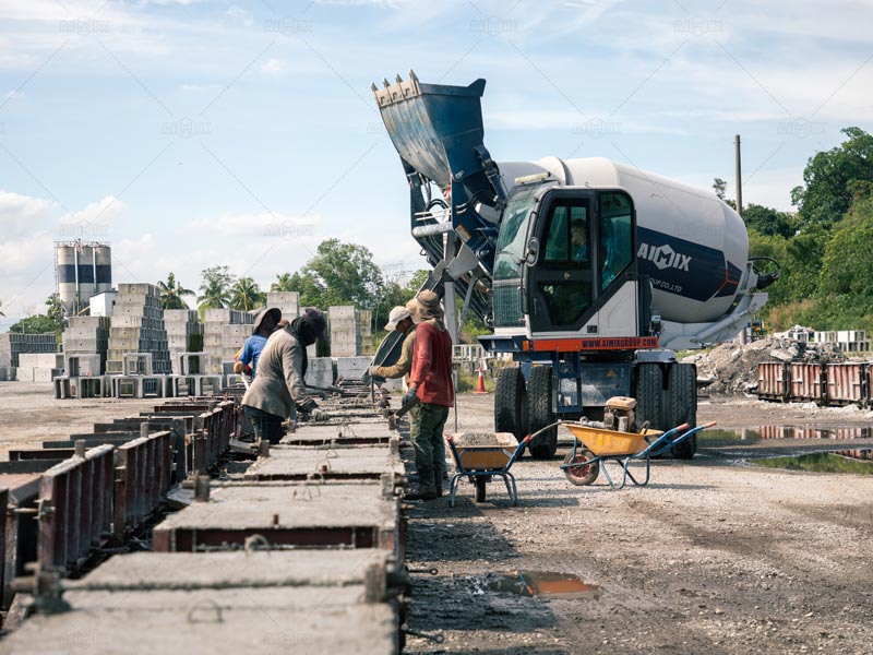 Aimix portable Mixer Concrete for Onsite Precast Concrete Production